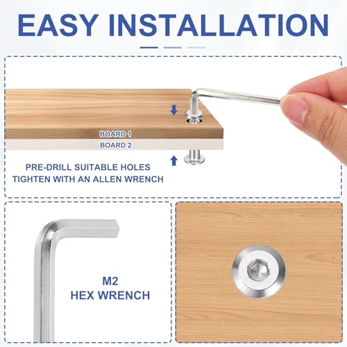 PATIKIL M6x6mm Hex Chicago Screws 8x75mm, 5Pcs 304 Stainless Steel Metric Hex Drive Socket Cap Binding Post Screw Posts for Scrapbook Leather Belt Album Furniture Repair, Silver - size: M6x6mm, 8x75mm