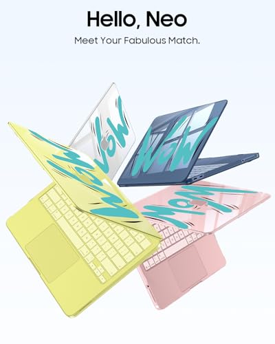 Fintie Case for MacBook Neo 13 Inch A3404 2026, Crystal Wow | Snap-On Hard Shell Cover, Ultra-Thin, Slim Fit, Lightweight - color: Crystal Wow