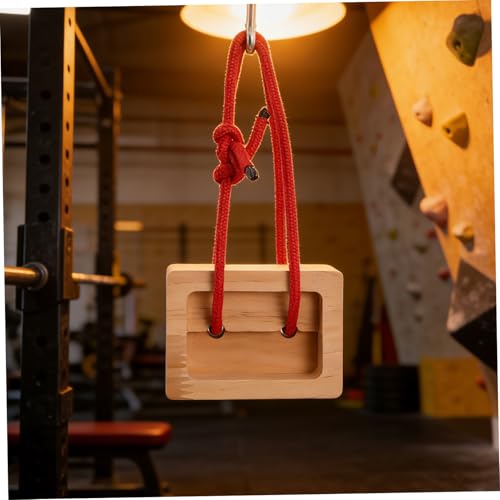SECFOU 2pcs Portable Wooden Fingerboard Climbing Hangboards for Rock Climbing Training Grip Strength and Endurance Building Compact Training Equipment for Home and Outdoor Use