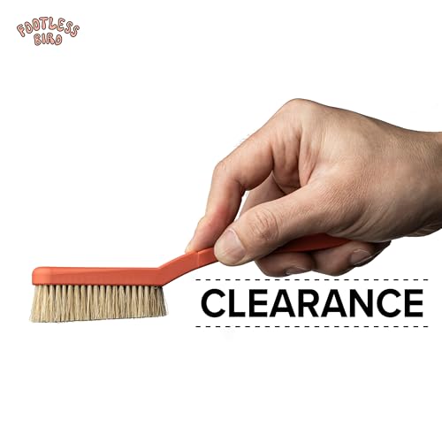 Rock Climbing & Bouldering Brush, Ergonomic, High Density Wild Boar's Thick Hair Bristles, 100% Recyclable, Strong Outdoor & Indoor Free Spiky Ring, Red X - color: Red