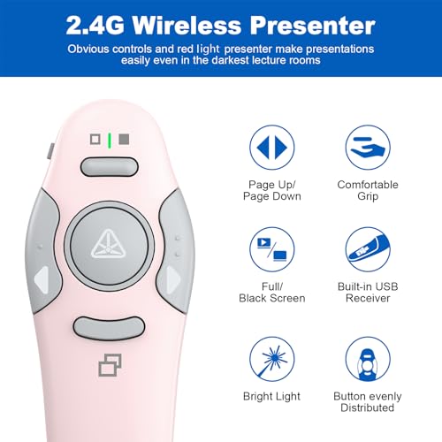 QUI Presenter Remote USB A&C Bundle | One Black & One Pink
