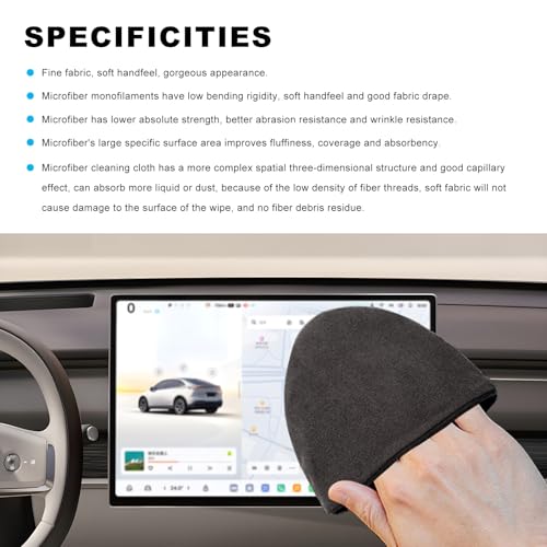 Ohleats Car Screen Cleaner, Microfiber Auto Screen Cleaning Pad, Foldable Touch Screen Cleaner Cloth for Vehicle Dashboard LCD Display, Car Cleaning Kits - color: Triangle,1Pcs