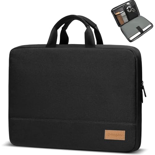 bagasin 14 Inch Laptop Sleeve Case TSA Friendly | Laptop bag fits MacBook Air 15.3, Water-resistant - color: Black, size: 14