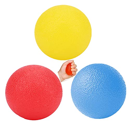 3 PCS Physical Therapy Hand Exercise Balls, Stress Balls for Adults | Squeeze Balls Kits for Hand Finger Wrist Muscles, Hand Grip Strengthener Trainer,Finger Exerciser