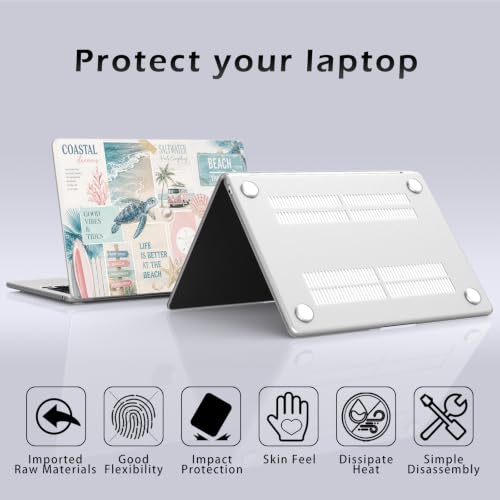Compatible with MacBook Pro 14 inch Case Sea Turtle Beach | M5 M4 M3 M2 M1 2026-2021 A3427 A3426 A3434 A3112 A3185 A3401 A2918 A2992 A2779 A2442 | Cute Protective Hard Shell Matte Cover - color: Beach G, size: MacBook Pro 14 inch