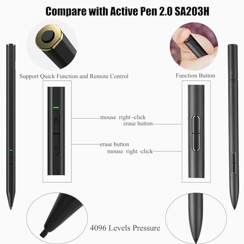 Active Pen 2.0 (C582S) withBluetooth Compatible with ASUS Pen 2.0 SA203H | Compatible with Asus ROG Flow Z13 Pen ORG X13 Pen ROG Flow X16 Active Pen MPP 2.0, 4069 Pressure,Zephyrus Duo Pen - color: ROG