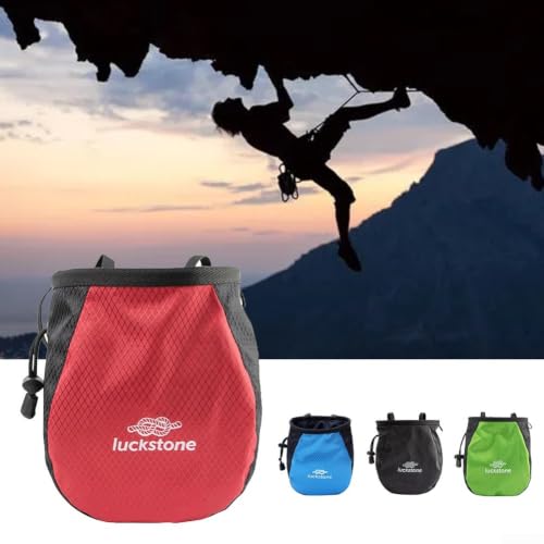 Fleece Lined Climbing Chalk Bag With Adjustable Waist Belt For Rock Climbing Weightlifting(Black) - color: Black