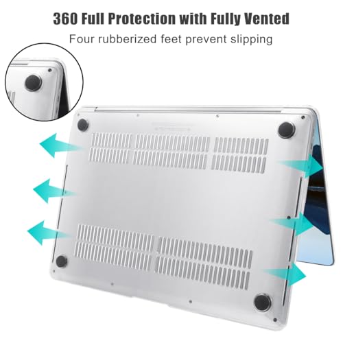for with MacBook Pro 14 inch Case 2026-2021 M5 M4 M3 M2 M1 Pro/Max A3426 A3427 A3434 A3112 A3401 A2918 A2992 A2779 A2442, Hard Shell with Keyboard Cover+Protective Film, Beacon - color: Lighthouse