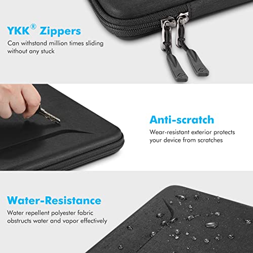 Fintie 13-14 Inch Sleeve Case for MacBook Neo 13'', Air 13.6'', Pro 14'' | iPad 12.9-13, Shockproof EVA Carrying Bag with Pockets, Protective Carrying Laptop Bag, Black - color: Black, size: 13.3 Inch