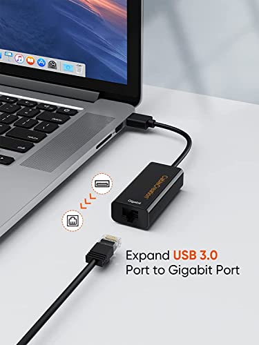 CableCreation USB 3.0 Gigabit Adapter 2-Pack, USB to RJ45 Network Adapter | Supporting 10/100/1000 Mbps Compatible with Nintendo Switch, Windows, Mac, macOS, Linux, Black - size: 2Pack