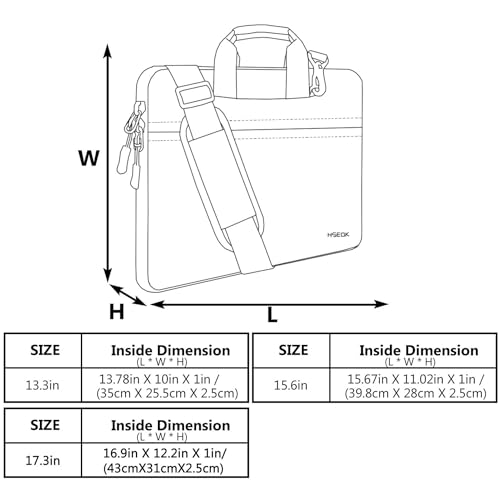 Hseok Laptop Shoulder Bag 17-17.3 inch Case, Durable Shockproof Protective Briefcase with Multi-Pockets Compatible with Lenovo Most 17-17.3 inch HP Acer Dell ASUS MSI Notebooks,Black-red - color: Black-red, size: 17-17.3"
