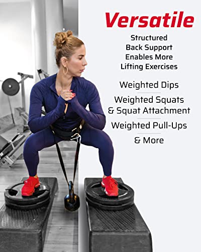 THEFITGUY Belt for Pulling Plus The Ultimate Dip Belt & Dumbbell Loading Straps Bundle