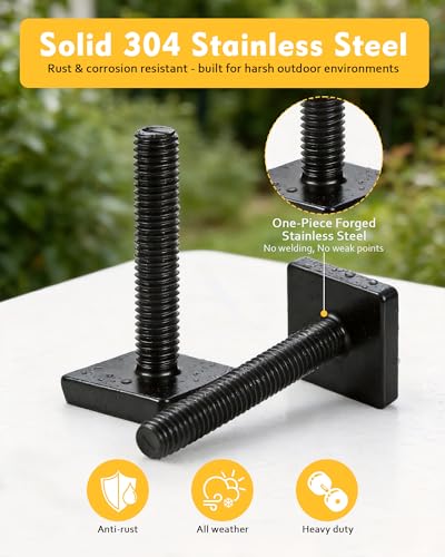 T Slot Bolts for Roof Rack Cross Bars, Platform, Cargo Basket, Stainless Square T Track Bolt Adapter to Secure Bike/Ski/Kayak Rack, Solar Panel, Awning, 4mm Thick - color: M6x35mm,6pk