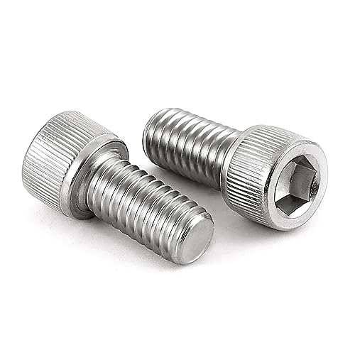 M3 x 10mm Socket Head Cap Screws, Stainless Steel 18-8 (304), Allen Socket Drive, Full Thread, Bright Finish, 50 PCS - size: M3 x 10mm