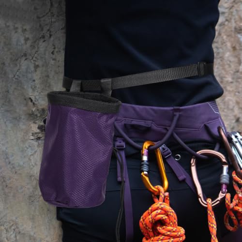 Portable Chalk Powder Bag for Rock Climbing with Large Capacity, User-Friendly Design, Oxford Cloth and Fleece Material, Comfortable Waist Storage Bag for Outdoor Climbing