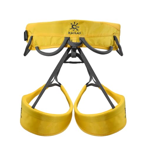 KAILAS Airo Rock Climbing Harness Men Roofing Harnesses Rescue Mountaineering Safety Belt Women Comfortable Lightweight - color: Yellow, size: X-Small