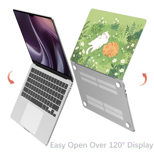 Compatible with MacBook Air 15 inch Case Cute Cat Flower | M5 M4 M3 M2 2026-2023 Release A3448 A3241 A3114 A2941 | Kitten Protective Hard Shell Matte Cover for Mac Air 15.3 inch - color: Cat G, size: MacBook Air 15 inch