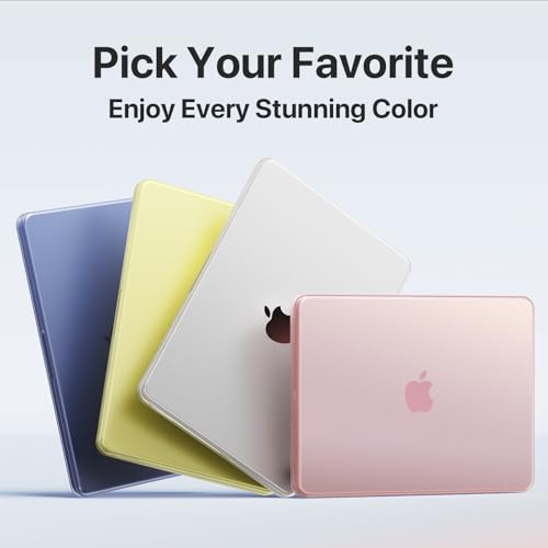 Soonjet for MacBook Neo 13 inch Case 2026 A3404 Hard Shell + Keyboard Cover | Official Indigo Clear, Anti Scratch & Fingerprint, Blue Matte, Protective Mac Laptop Cover, Thin & Light, Durable Plastic - color: Frost Indigo