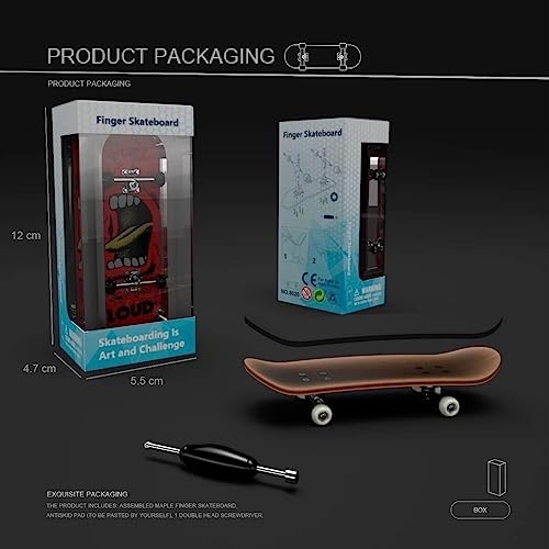 Lently Wood Fingerboards, Mini Fingerboards, 99mmL*29mmW (Redeem The Skeleton) - color: Redeem the Skeleton