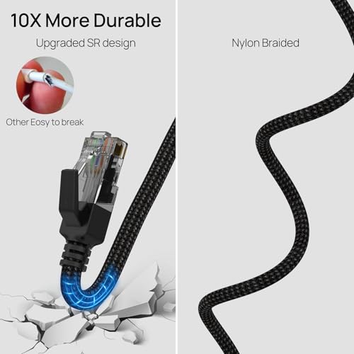 USB to Ethernet Cable 3.3FT, Gigabit USB 3.0 A to RJ45 Nylon Braided Cable | Network to USBA Cord, 1000Mbps Directly Connected, for Laptop, Desktop PC, Windows 10 and Windows 11 - size: 3.3FT, style: USB A to Ethernet