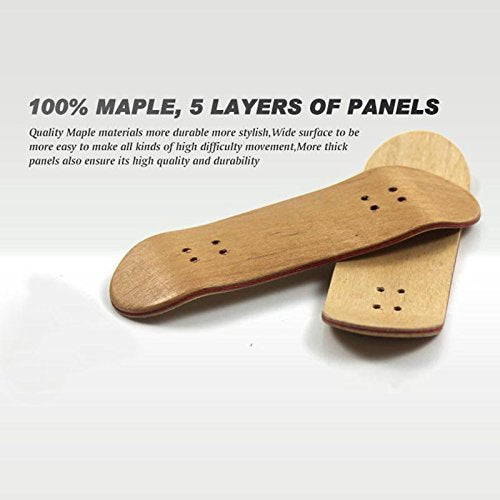 Professional Mini Maple Wooden Fingerboards, 1 Pack(White) | 1Set Finger Skateboards, 5 Layers Maple Panel Mini Skateboards for Fingers, Fingerboard for Kids Brithday Gift - color: White