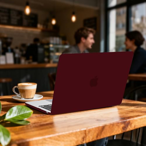 B BELK for MacBook Air 15 inch Case M5 2026 2025 2024 2023 Release M4 M3 M2 | A3448 A3241 A3114 A2941, Matte Plastic Laptop Hard Shell Case with Keyboard Cover & Screen Protector, Marsala Red - color: Marsala Red