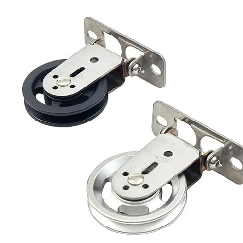 U Groove Stainless Steel Wall Pulley Fitness Wall Mount Rotating Pulley for Home Gym Strength Training Mute Bearing Wheel Home DIY Cable Machine for LAT Lift(Nylon sheave) - color: Nylon sheave