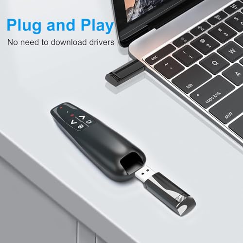 (4 Units) Wireless Presenter Remote, Clicker for Laptop PowerPoint Presentations Pointer, RF Computer Clicker for Presentations Remote, Slideshow/Smartboard/College/Classroom/PPT Clicker - style: 4 Units