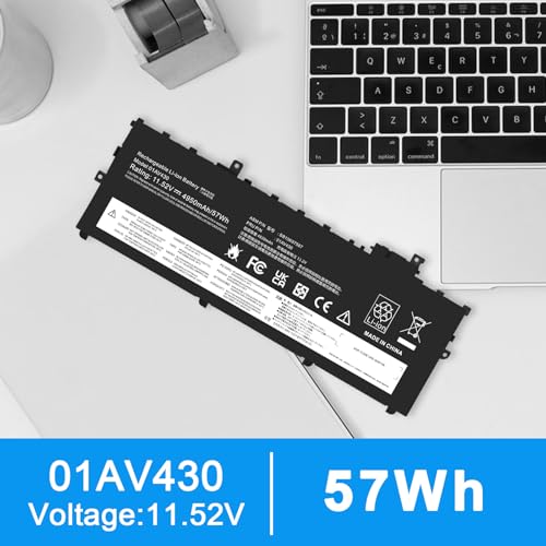 Fancy Buying 01AV430 SB10K97587 Battery Replacement for Lenovo ThinkPad X1 Carbon 5th Gen 2017 6th Gen ThinkPad X1 Carbon 2017/2018 Series 01AV429 SB10K97586 01AV431 SB10K97588 01AV494 SB10K97586 - size: 11*4*0.2inch