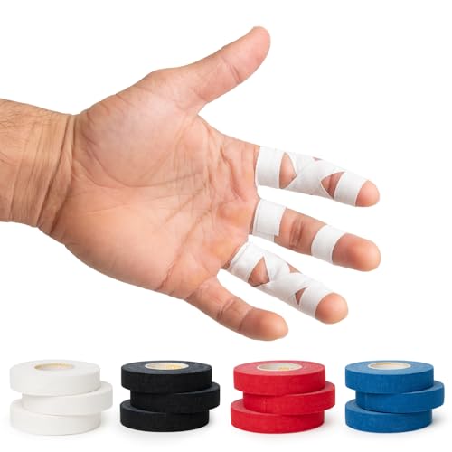 Gold BJJ Jiu Jitsu Tape - Strong Athletic Finger Tape, 1/2" x 30' - Protect Fingers and Toes in MMA, Judo, Wrestling, Martial Arts, Rock Climbing - color: Red