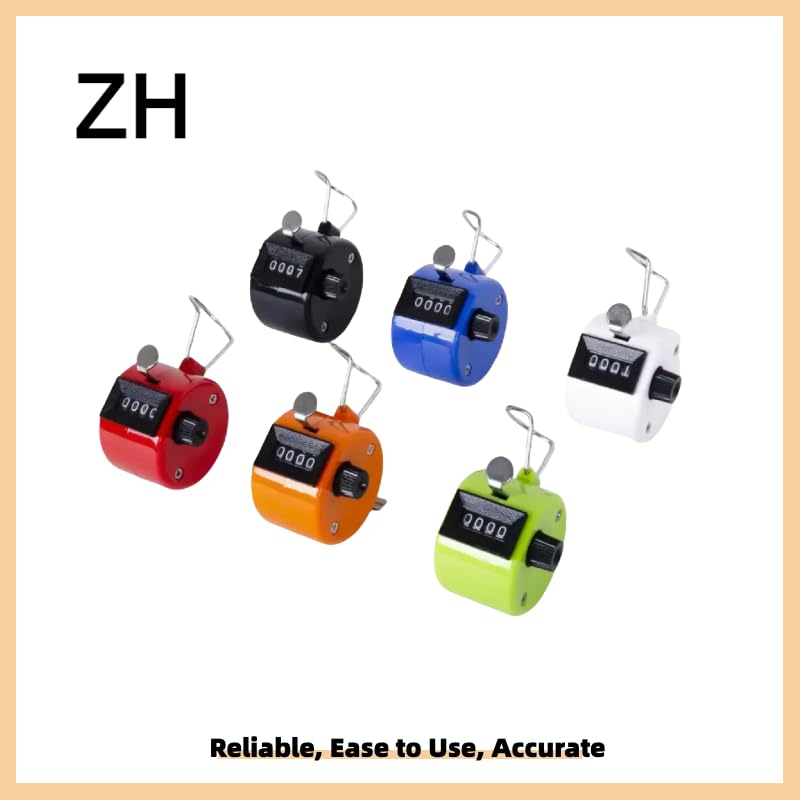 White Deer Hand Tally Counter 4 Digit Number Dual Clicker Golf Handy Convenient - color: white
