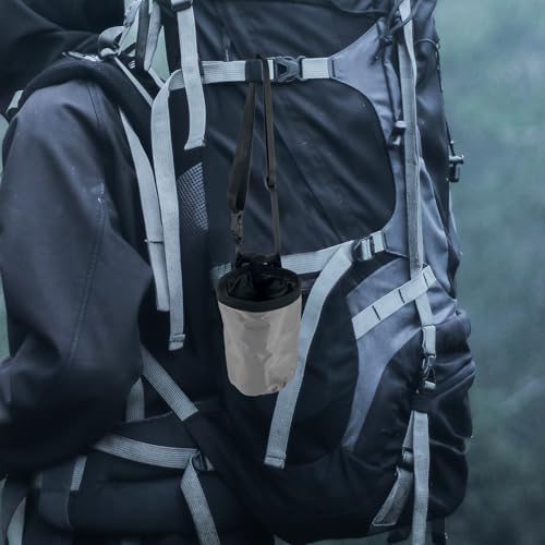 PRETYZOOM Wear-Resistant Outdoor Climbing Chalk Bag Anti-Slip Oxford Fabric and Fleece, Scratch-Resistant Powder Bag for Mountaineering and Camping, Large Capacity Storage for Climbing