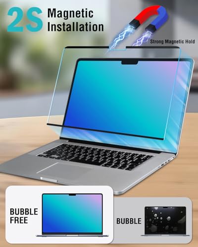 F FORITO Magnetic Anti Blue Light Screen Protector Compatible with MacBook Air 13 inch (2018, 2019, 2020, 2021, M1), Bubble-Free Install, Removable & Reusable Anti Glare Matte Laptop Screen Shield - size: for MacBook Air 13"(2018-2021, M1)