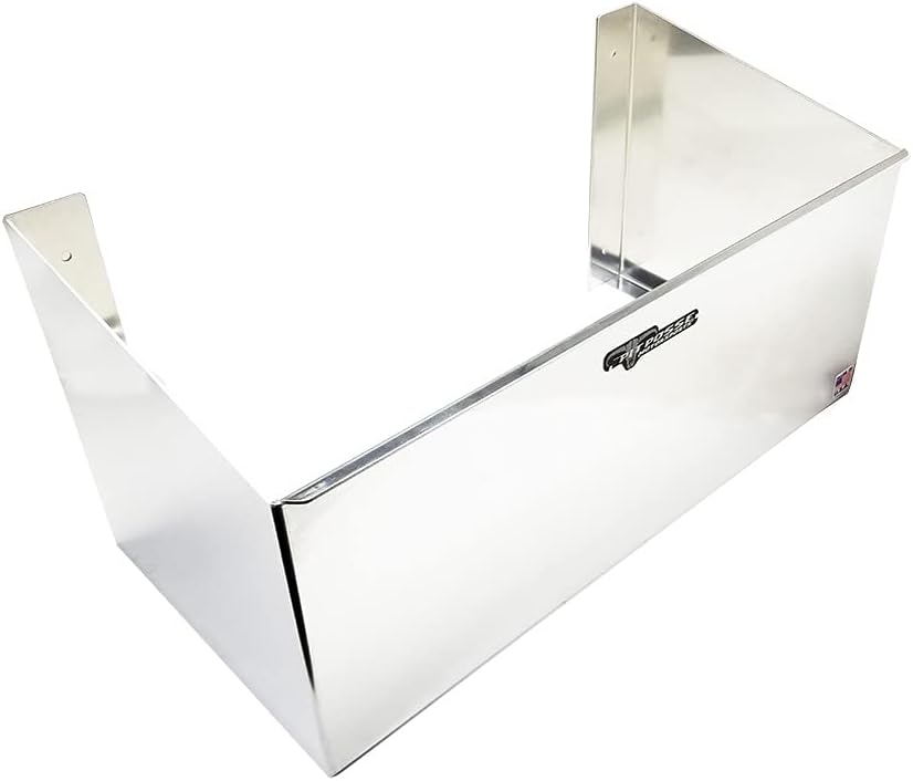 Pit Posse PP3344 Double Utility Jug Holder Storage Rack Shelf - Holds Two 5-Gallon Jugs - Made in USA - Anti-Rusting Aluminum - Shop Garage Enclosed Race Trailer Car Automotive Accessories (Silver)