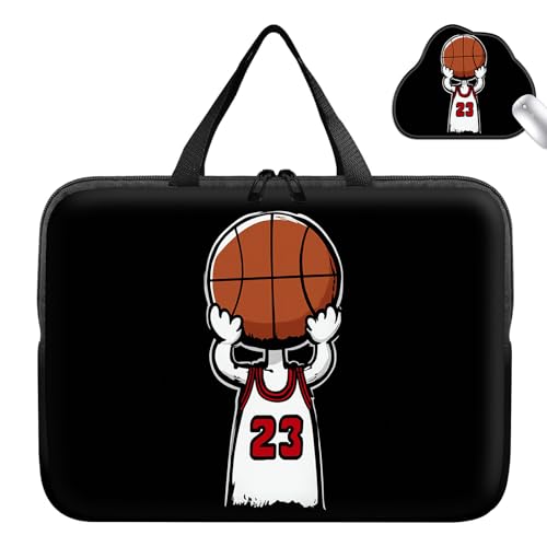 Laptop Bag 17 Inch,Resistant Shockproof Laptop Sleeve Case Protective Cover Carrying Case with Handle Compatible for HP Dell Lenovo Acer Asus Notebook Computer,Basketball Player - color: Basketball player, size: 17-17.3 in