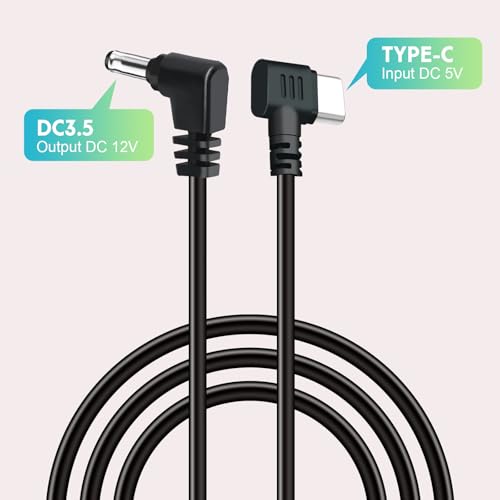 Furrion Vision S Display Power Cable Replacement - (9.84FT) | USB-C to DC 3.5mm Charger Adapter for FOS07TADS Monitor ,Compatible with FOS48TA-BL/FOS48TAPK-BL Hitch Backup Camera Systems - color: 9.84FT