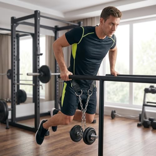 CLISPEED 2pcs Dumbbell and Barbell Loading Straps Heavy Duty Nylon Weight Plate Holder Straps for Squats Support Secure Attachment for Longer Weight Lifting Sessions