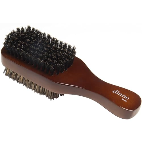Diane Premium 100% Boar Bristle 2-Sided Club Brush for Men, Medium Firm Bristles for Thick, Curly or Coarse Hair, Mens Brush for Detangling, Smoothing, Wave Styles, Soft on Scalp, Restores Shine - style: 2-Sided Club Brush