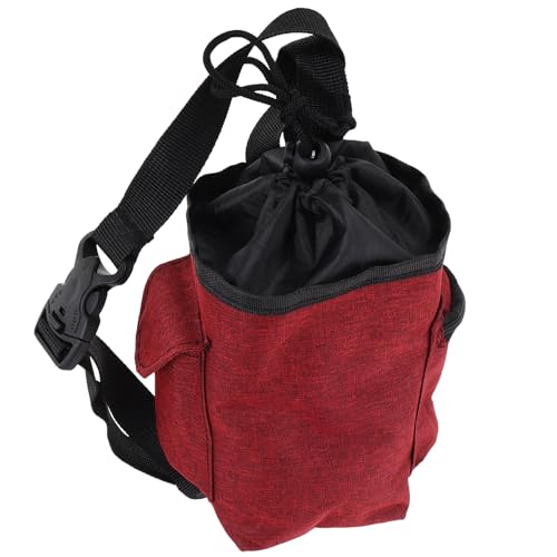 Climbing Chalk Bag for Bouldering with Drawstring Closure Oxford Cloth Non-Slip Chalk Pouch with Zipper Storage Pocket for Rock Climbing and Gym Training