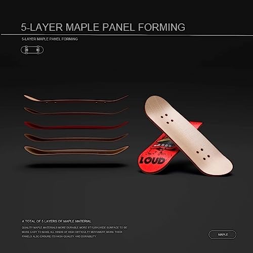 Lently Wood Fingerboards, Mini Fingerboards, 99mmL*29mmW (Big Mouth Cute Dragon) (Punk Clown) - color: Punk Clown