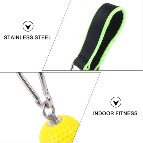 Holibanna Wrist Exercise Grip Ball with Hanging Rings and Climbing Training Strap Finger Strength Exerciser for Pull-up and Hand Grip Training for Rock Climbing and Strength Workouts Random
