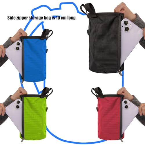 Rock Climbing Chalk Bag & Zippers Pockets Adjustable Bouldering Chalk Bag Bucket for Gym Climbing Gymnastic Bouldering Bucket - color: Better Color