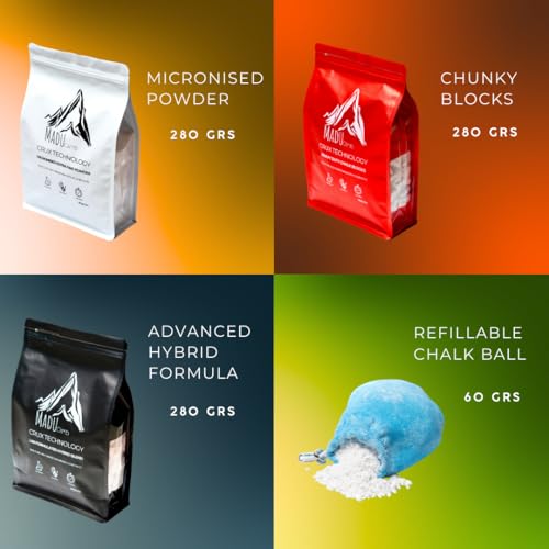 Crux Technology Sports Chalk for Rock Climbing 100% Magnesium Carbonate - style: Hybrid Blend