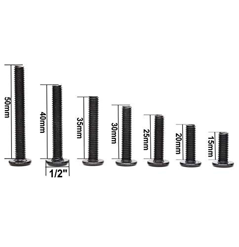 10-Pack M6 25mm Black Socket Cap Screws Barrel Nuts Kit for Crib Furniture Bed - size: M6 x 25mm (10 pcs)