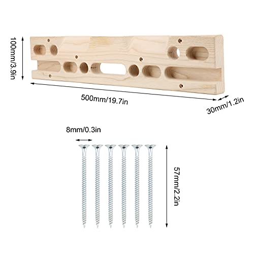 Rock Climbing Fingerboard, 19.7x3.9x1.2in Wooden Hand Grip Strengthener Professional Forearm Exerciser Climbing Training Hangboard Fingerboard
