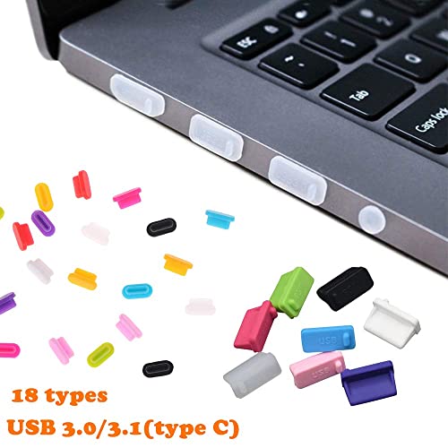 10PCS Universal Computer Anti Dust Stopper/Plug, General Laptops Soft Silicone Dustproof Cover, Notebook Laptop PC Computer Accessories, Anti-dust Stopper-USB3.0 Black Silicone - color: USB3.0 Black Silicone