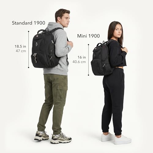 SwissGear 1900 Scansmart TSA 17-Inch Laptop Backpack, Black/Red - color: Red/Black