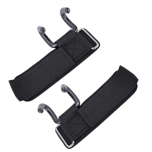Weight Lifting Hook, 330lbs Load Bearing Fitness Wrist Strap Hand Grip Support with Adjustable Rubber Dipped Metal Hook, for Deadlift Pull Up Horizontal Bar Training