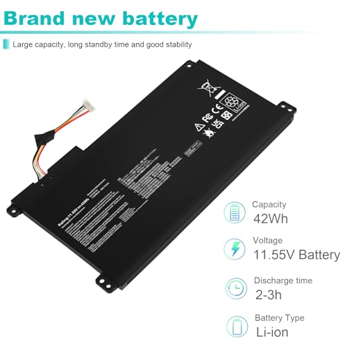B31N1912 C31N1912 Battery for Asus VivoBook 14 E410M E410MA L410M L410MA E410KA E510MA E510KA F414MA L510MA R522MA E410MA-EK007TS EK087T E410MA-EK991TS E410MA-EK026TS 0B200-03680000 3ICP5/57/80 - size: 7.50*3.86*0.23inch
