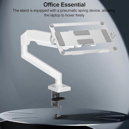 Laptop Arm Mount Adjustable Laptop Desk Mount 2-9kg Gas Spring Arm Up to 17.3 Inch Laptop Holder Tray Desktop Stand Clamp-on(Black) - color: Black